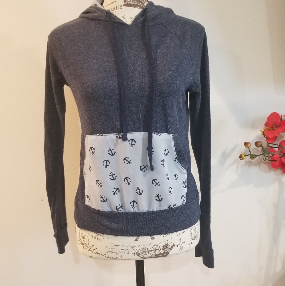 Womans drawstring hoodie sweater
